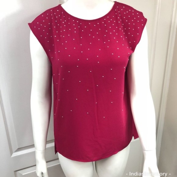 Michael Kors Embellished Draped Front Top - Picture 1 of 4